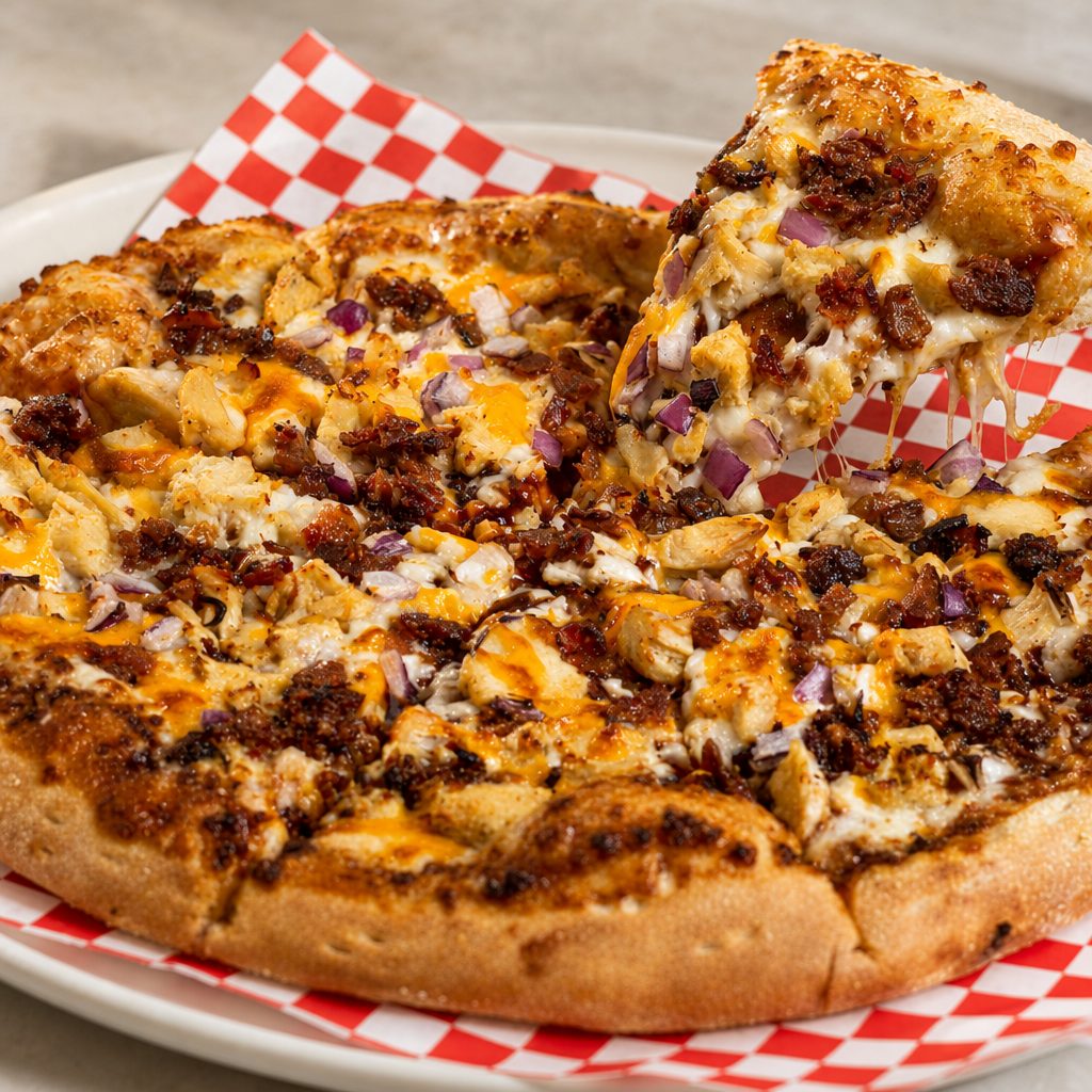 BBQ Chicken Pizza.